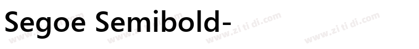 Segoe Semibold字体转换